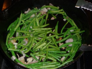Haricots Verts sauteed with shallots and garlic