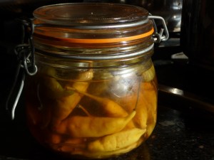 Aji Limon in sherry-NOT a science experiment